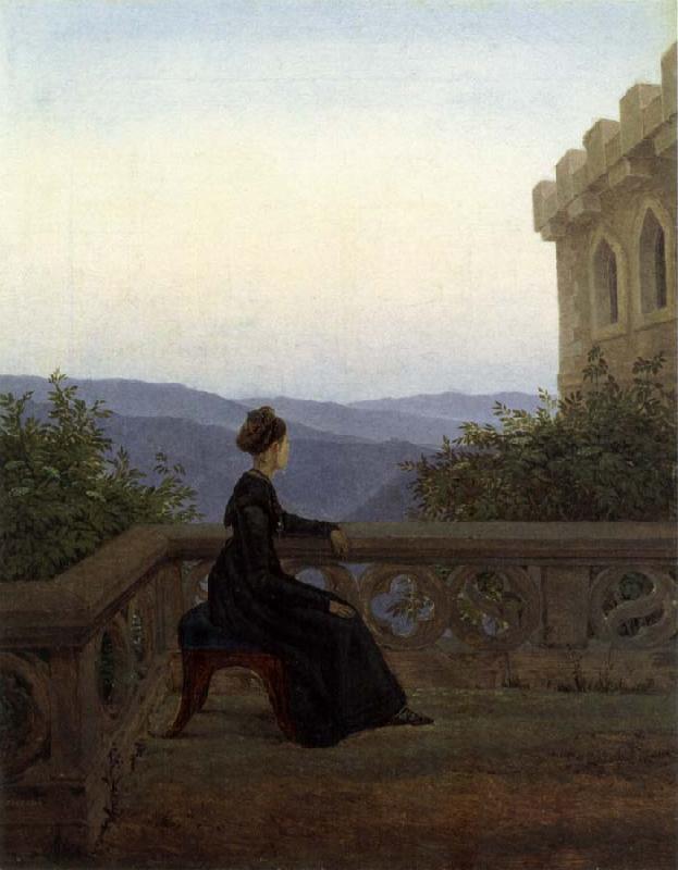 Carl Gustav Carus Woman on the Balcony Germany oil painting art